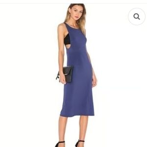 BCBGeneration Cobalt Blue Cutout Midi Dress
